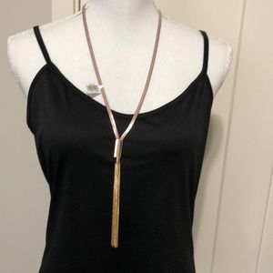 NWT BALLET Gold and Lavender Tassel Necklace